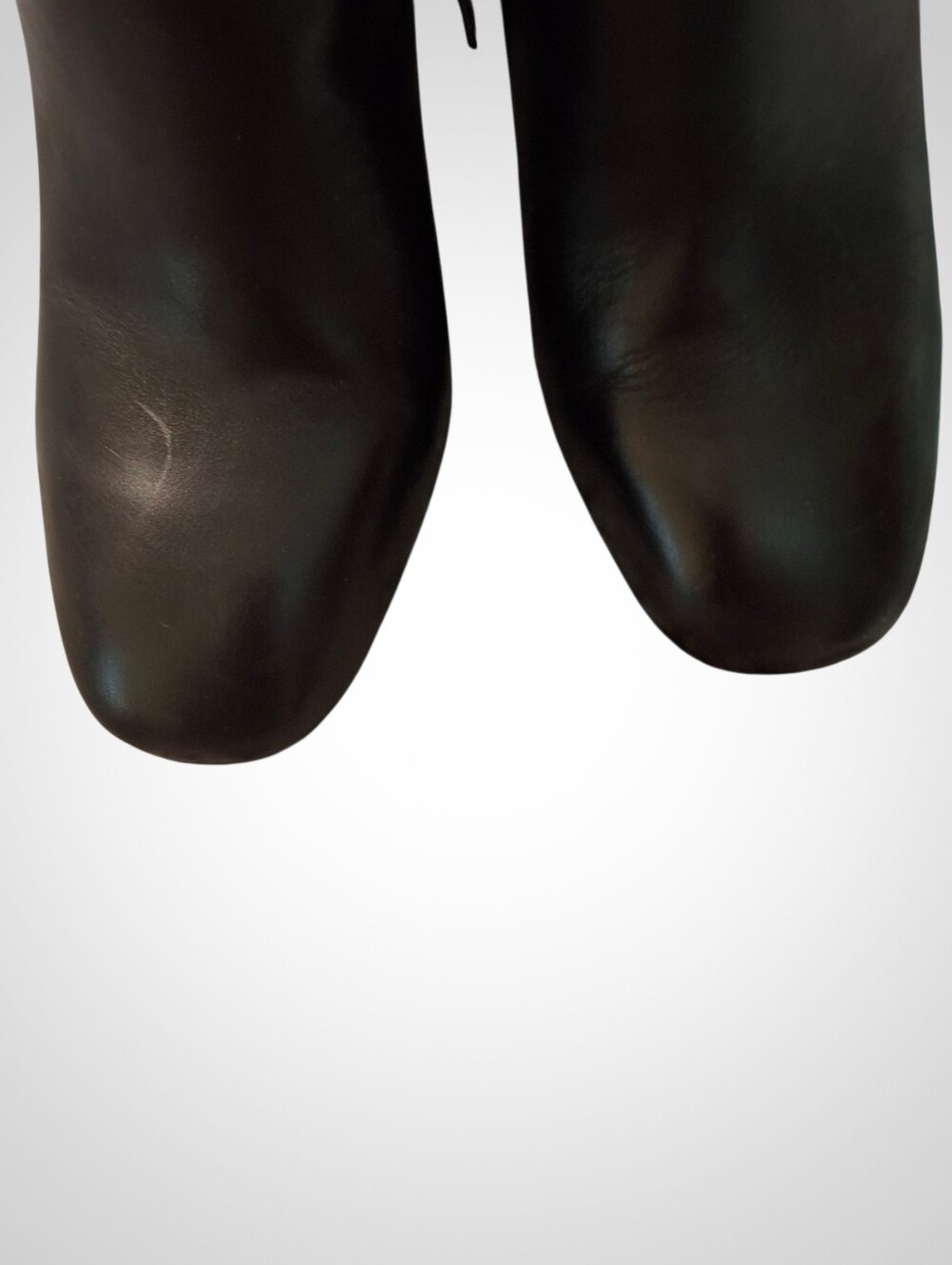 Antonio Melani Black leather heeled boots Sz 6 - Picture 3 of 14